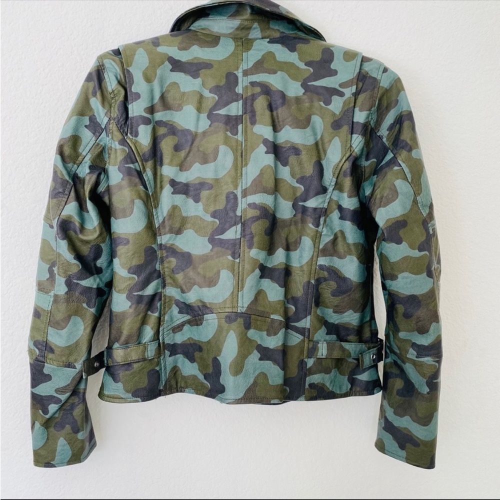 Colleen Lopez  Moto Camouflage Faux leather Jacket - Picture 3 of 6